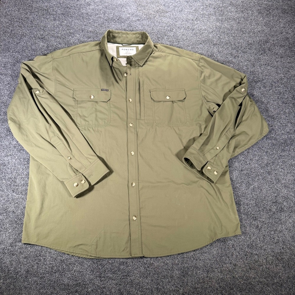 Poncho Outdoors The Gunnison
Long Sleeve Technical Shirt Olive Green XL Men's